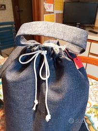 Zaino in tessuto blu