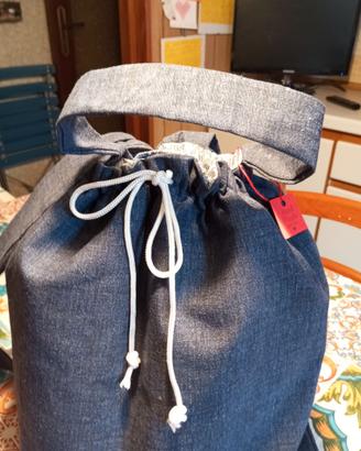 Zaino in tessuto blu