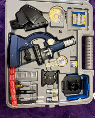 Microscopio zoom 100x–1200x con accessori