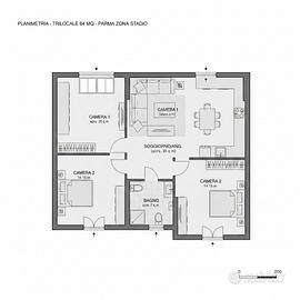Trilocale libero in zona stadio a Parma