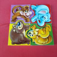 set libri per puzzle animali 
