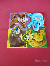 set libri per puzzle animali 