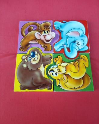 set libri per puzzle animali 