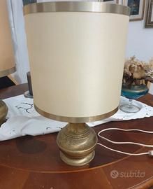 lampada da tavolo vintage in ottone anni 70