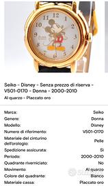 Seiko alba disney placcato oro