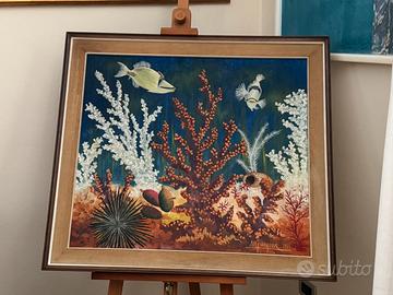 Olio su tela paesaggio marino