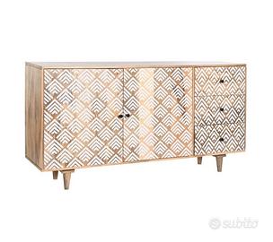 Credenza DKD Home Decor Naturale Legno Bianco