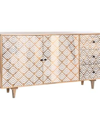 Credenza DKD Home Decor Naturale Legno Bianco