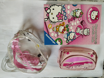 Hello Kitty anni 90 astuccio+borsetta+gioco