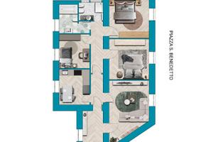 Centrale e luminoso pentavano con ascensore