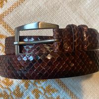 Cintura donna in pitone color marrone