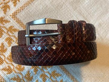 Cintura donna in pitone color marrone