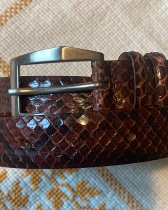 Cintura donna in pitone color marrone