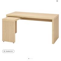 Scrivania ikea malm con piano estraibile