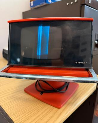 Televisore vintage Sharp Cubo anni 70