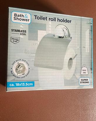 Porta Rotolo Bagno Acciaio Inox Senza Fori Nuovo