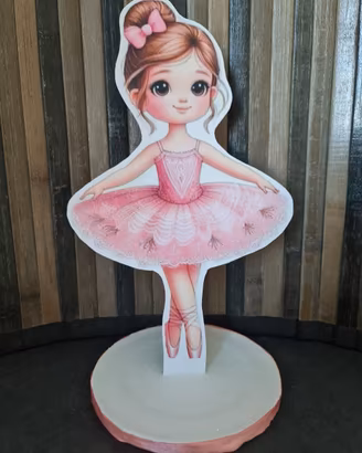 Sagoma Ballerina  2D  con base glitter 