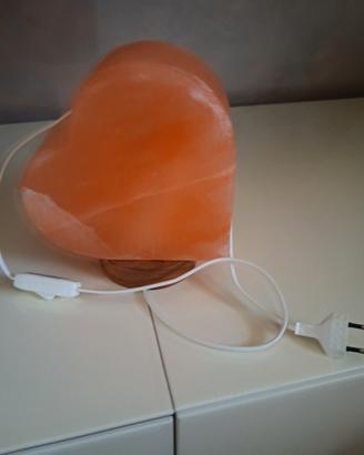 lampada di sale forma cuore