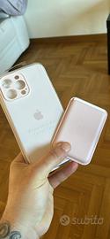 cover per iphone 14 pro max e wallet rosa antici