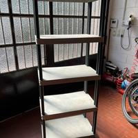 Scaffale 5 ripiani alto 180 cm