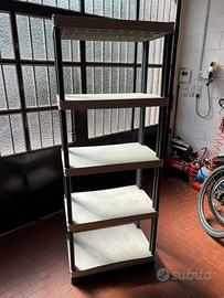 Scaffale 5 ripiani alto 180 cm