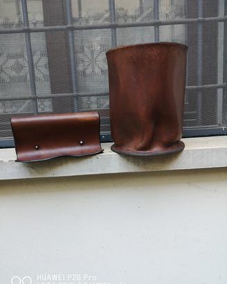 SET IN CUOIO ANNI 80 DA SCRIVANIA