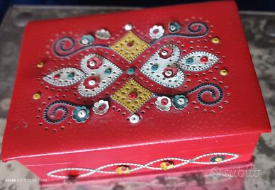 scatola pelle vintage x gioielli 