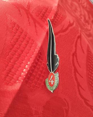 Spilla 4 BTG Alpini in argento 800