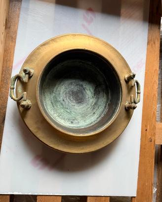 Braciere/Scaldaletto antico in rame/ottone-Vintage