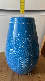 Vaso Ceramica Sarda Azzurro Pavoncella