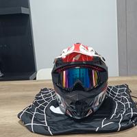casco cross/enduro con maschera
