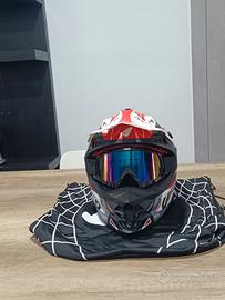 casco cross/enduro con maschera