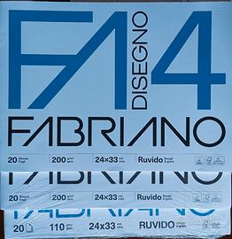 Lotto 3 Blocchi Disegno Fabriano F4 F2