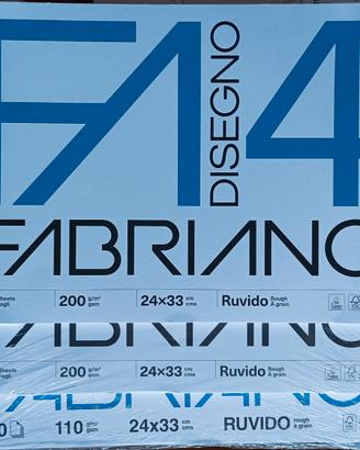Lotto 3 Blocchi Disegno Fabriano F4 F2