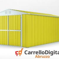 Box garage auto in Acciaio 327x611cm 19mq giallo
