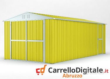 Box garage auto in Acciaio 327x611cm 19mq giallo