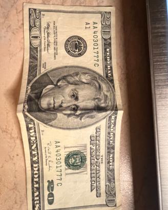BANCONOTA DA 20 DOLLARI AMERICANI