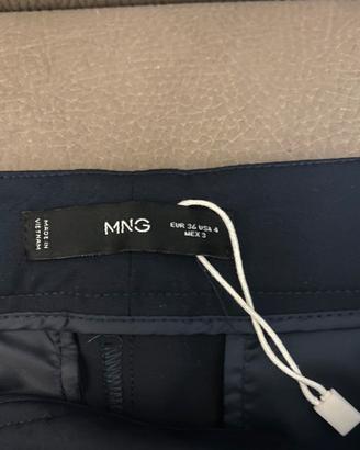 Pantaloni elganti blu mango