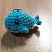 Portachiavi / Amigurumi balena all'uncinetto