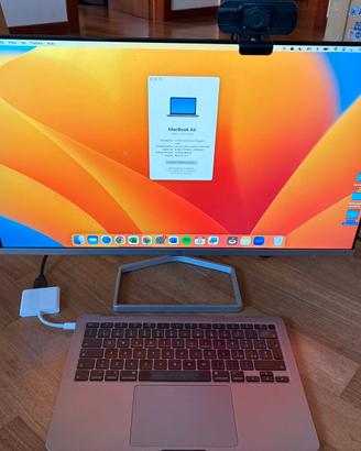 MacBook Air i5 con monitor HP nuovo