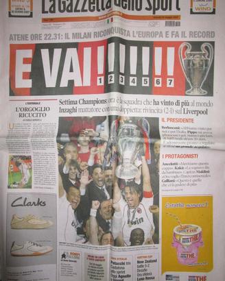 Gazzetta 2007 Milan Liverpool Finale Champions