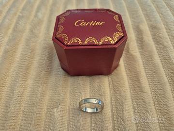 Cartier originale Love in oro bianco e brillante