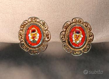 Orecchini clip micromosaico Italia vintage