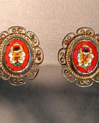 Orecchini clip micromosaico Italia vintage