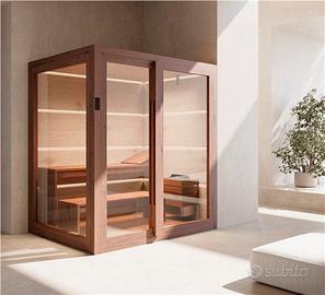 SAUNA 180X150 CON ILLUMINAZIONE LED
