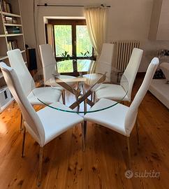 Tavolo Bontempi con 6 sedie Calligaris