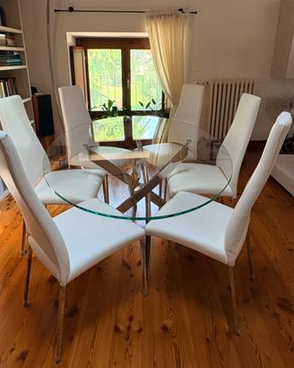 Tavolo Bontempi con 6 sedie Calligaris