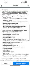 tenda campeggio per 4 persone