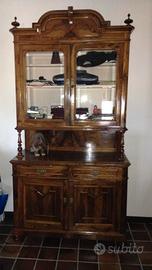 credenza con vetrina epoca metà '800