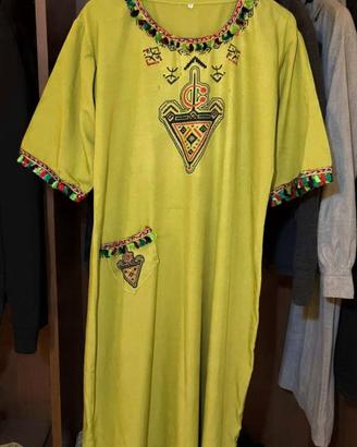 Caftano/ Kaftano Berbero Amazigh Verde Lime 